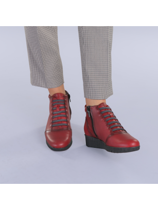 Γυναικεία Παπούτσια, Δερμάτινα παπούτσια  Lova κόκκινα - Kalapod.gr